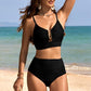 🔥 S-2XL 🌞✨49% ΕΚΠΤΩΣΗ! 👙Γυναικείο μαγιό με ψηλή μέση και διακοσμητικά τελειώματα