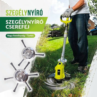 ⚙️ Cserélhető vágófej fűnyíróhoz / szálvágóhoz – acél vágófej fűnyíráshoz（150mm/5mm）