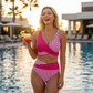 👙 Színblokkos bikini S–3XL: Stílusos és alakformáló kétrészes fürdőruha 🌊