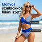 👙 Színblokkos bikini S–3XL: Stílusos és alakformáló kétrészes fürdőruha 🌊