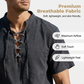 👕 🏖️ Ανδρικό Casual Κοντομάνικο Πουκάμισο με Γραβάτα – Αναπνέον Μείγμα Λινού ☀️