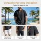 👕 🏖️ Ανδρικό Casual Κοντομάνικο Πουκάμισο με Γραβάτα – Αναπνέον Μείγμα Λινού ☀️
