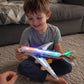 ✈️ Hanggal és LED-es világítással ellátott elektromos modellrepülőgép