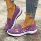 ✨49% ΕΚΠΤΩΣΗ! 💕Γυναικεία παπούτσια slip-on από δίχτυ με λουλουδάτο κέντημα
