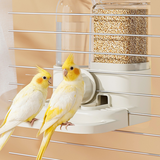 💧 🐦Kétfunkciós, automatikus etető- és itatóberendezés madárketrecekhez