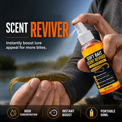 🎣MOST 50% KEDVEZMÉNY! Spray a lágy csalik illatának fokozására – Magas koncentrációjú illatfelfrissítő horgászcsalikhoz, azonnali hatású, hordozható spray édes- és sósvízi lágy csalikhoz