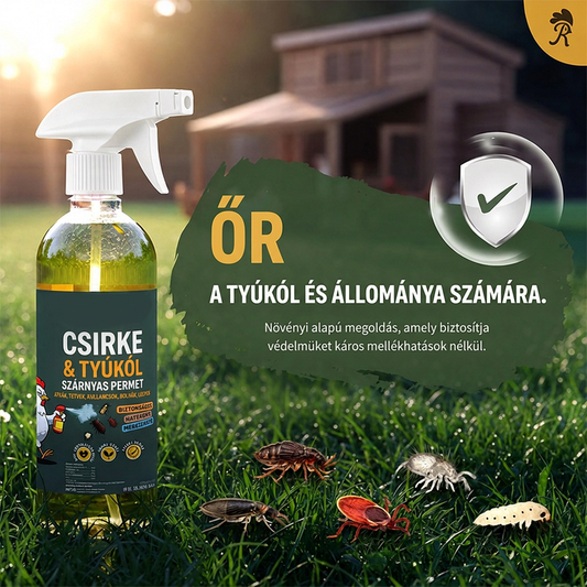 🐔 Kíméletes tisztító spray baromfiistállókhoz – tisztítja a felületeket, csökkenti a kellemetlen szagokat ✨